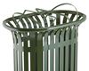 Tulip outdoor recycling bin, 2 x 60L, olive green