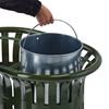 Tulip outdoor recycling bin, 2 x 60L, olive green