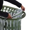 Tulip outdoor recycling bin, 2 x 60L, olive green