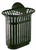 Tulip outdoor recycling bin with totem, 2 x 60L, olive green
