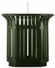 Tulip outdoor recycling bin with totem, 2 x 60L, olive green