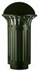 Tulip outdoor recycling bin with totem, 2 x 60L, olive green