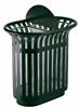 Tulip outdoor recycling bin with totem, 2 x 60L, moss green