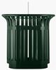 Tulip outdoor recycling bin with totem, 2 x 60L, moss green