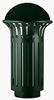 Tulip outdoor recycling bin with totem, 2 x 60L, moss green