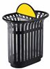 Tulip outdoor recycling bin with totem, 2 x 60L, manganese grey