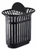 Tulip outdoor recycling bin with totem, 2 x 60L, manganese grey