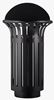 Tulip outdoor recycling bin with totem, 2 x 60L, manganese grey