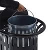 Tulip outdoor recycling bin with totem, 2 x 60L, anthracite