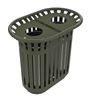 Tulip outdoor recycling bin, 2 x 40L, olive green