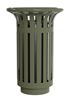 Tulip outdoor recycling bin, 2 x 40L, olive green