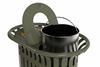 Tulip outdoor recycling bin, 2 x 40L, olive green