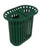 Tulip outdoor recycling bin, 2 x 40L, moss green