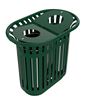 Tulip outdoor recycling bin, 2 x 40L, moss green
