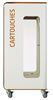 Vigipirate-era 90L wheeled recycling bin with white Cubatri cartridges