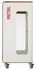 90L white metal Cubatri recycling bin with wheels (Vigipirate security alert)