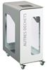 90L wheeled recycling bin with Vigipirate security alert for other waste, white Cubatri