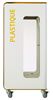 90L white plastic Cubatri wheeled recycling bin (Vigipirate security alert)