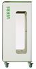 90L glass Cubatri white recycling bin with wheels (Vigipirate security alert)