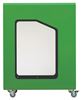 90L glass cubetri recycling bin with Vigipirate safety measures on wheels