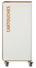 90L wheeled recycling bin with white Cubatri cartridges
