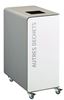 90L wheeled recycling bin for other waste, white, Cubatri