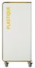90L white plastic recycling bin on wheels, cubatri