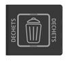 Artri Alu 110L recycling bin for other waste