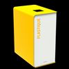 90L white plastic recycling bin, Cubatri
