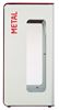 90L Cubatri white metal recycling bin (Vigipirate security alert)