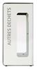 90L Cubatri white recycling bin (Vigipirate security alert) for other waste