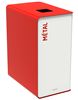 Waste bin sorting 65L white metal