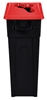 Selective waste bin 65L red