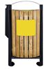Outdoor wooden sorting bin with 2 ashtrays