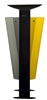 Waste bin for nightingale 2 flows gray and yellow