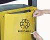 Trash bin ashtray nightingale 2 flow gray and yellow