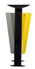 Trash bin ashtray nightingale 2 flow gray and yellow