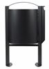Outdoor ashtray bin foot 40 L manganese gray Rossignol