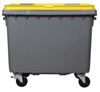Rossignol yellow 660L 4-wheel garbage container