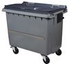 Rossignol 4-wheel 660L trash container with belly bar