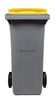 Rossignol yellow 120L 2-wheel garbage container