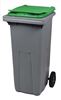 Rossignol 120L green 2-wheel garbage container