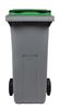 Rossignol 120L green 2-wheel garbage container