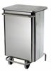 Stainless steel kitchen trash HACCP collecroule 70 L