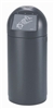 Rossignol cyvomax black dome trash can with ashtray