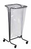 trash bag holder on wheels 110 liters gray manganese