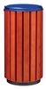 Zeno blue wooden outdoor trash can