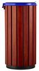 Zeno blue wooden outdoor trash can