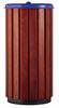 Zeno blue wooden outdoor trash can