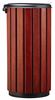 Zeno outdoor wooden trash can with black lid